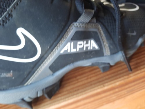 NIKE Alpha Fastflex Youth Kids Athletic Sport Cleats Black Size 1 Y W - Picture 6 of 12