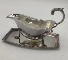 Silverplated Sauce Boat and Tray P BROS EPNS E Leclere Sheffield TH