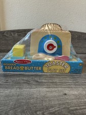 Melissa And Doug Wooden Bread And Butter Toaster Play Set
