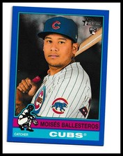 2025 Topps Heritage #717 Moisés Ballesteros Dark Blue Border Chicago Cubs