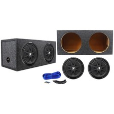 2 KICKER 43C124 Comp 12" 600 Watt Car Subwoofers Sealed Sub Box Enclosure