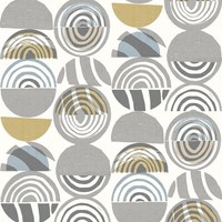 Fd26443_Seychelles Abstrakt Bogen Grau Taupe Senf Fine Decor Tapete