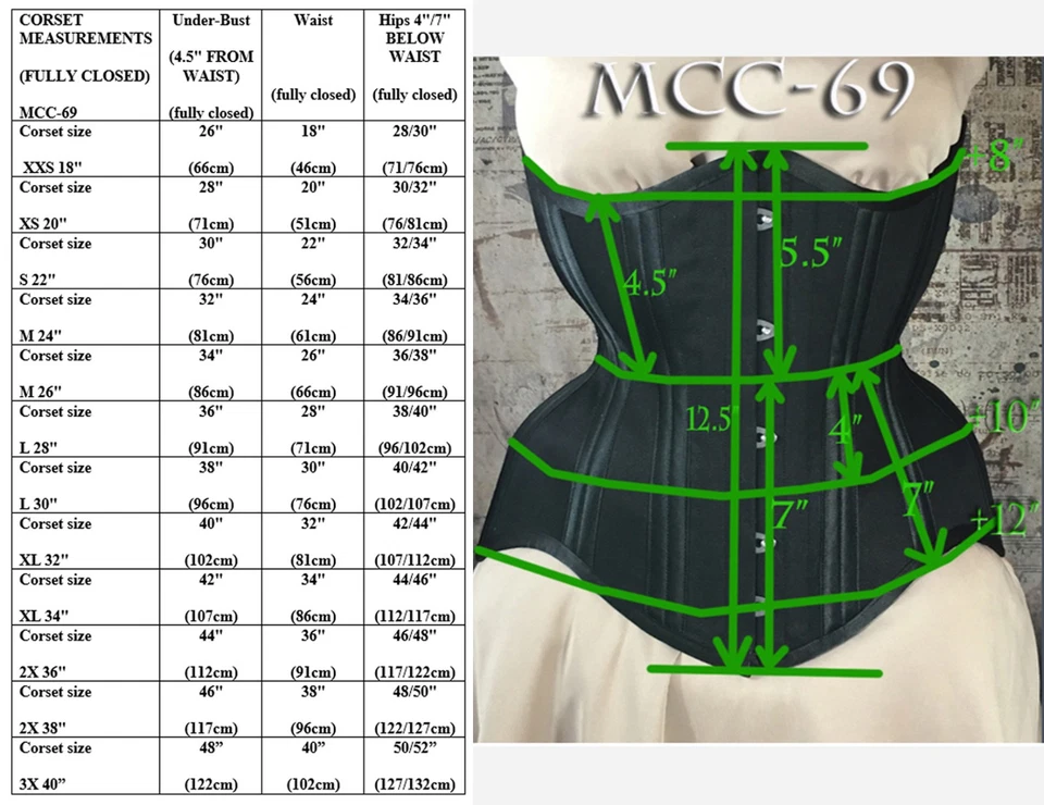 Corsé Mystic City MCC69 Talla 24 Ajuste Acero Deshuesado  Foto 2 de 2