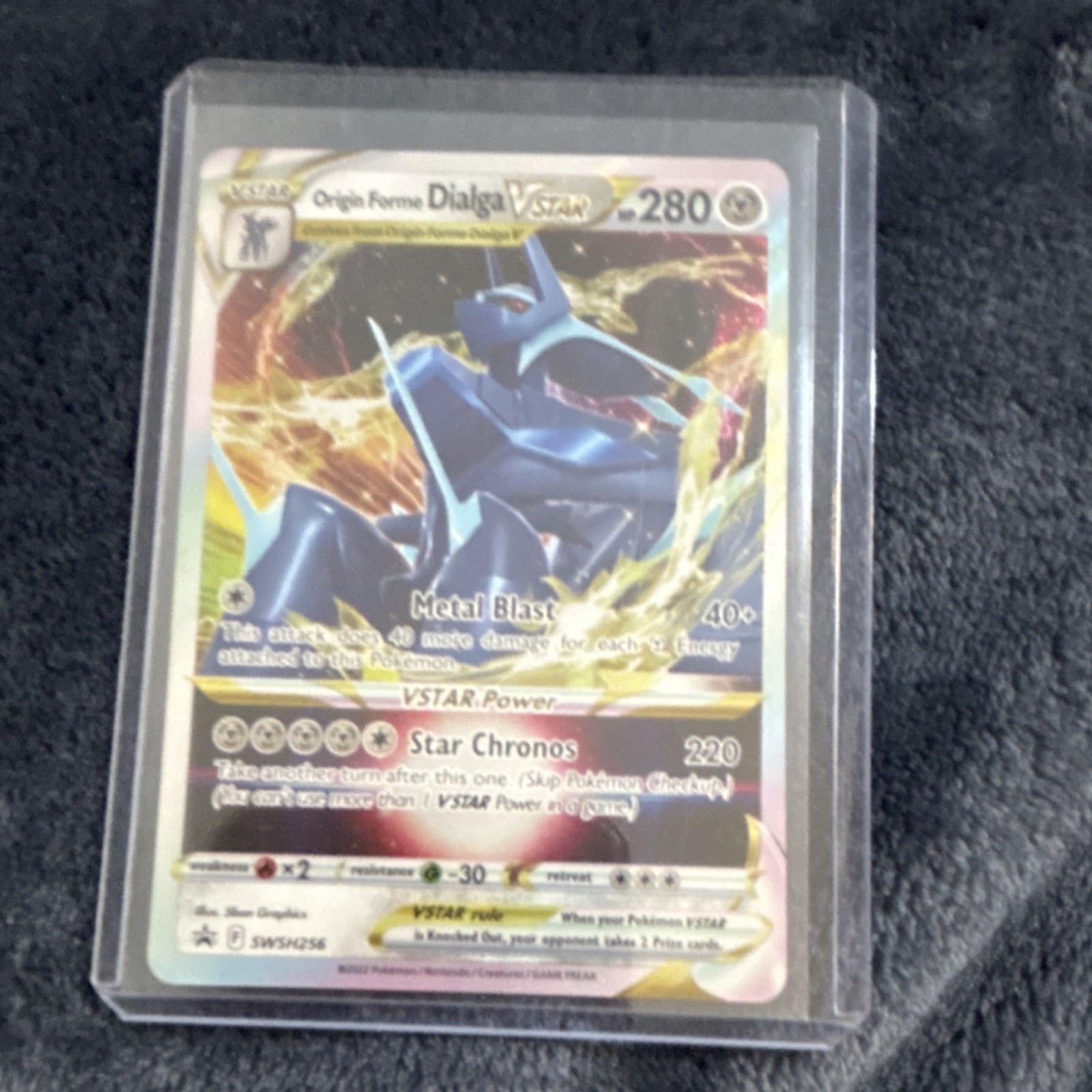 Pokémon Origin Forme Dialga VSTAR Promo Holo SWSH256 280HP Metal Blast