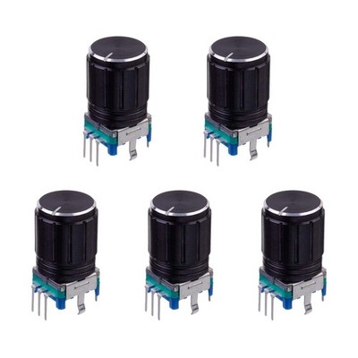 EC11 Audio Digital Potentiometer 360 Degree 5 Pin Rotary Encoder Code Switch ...