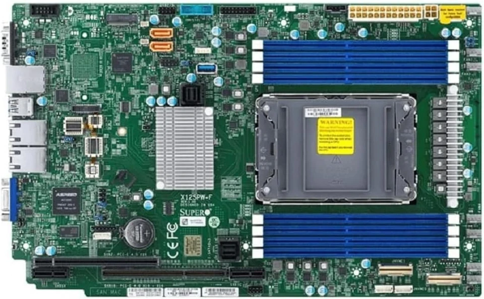 SUPERMICRO (MBD-X12SPW-F-B) Server Motherboard WIO LGA-4189 Intel C621A 8x DIMM - Image 2 of 3