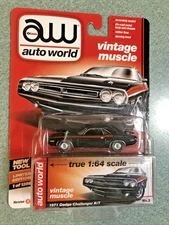 2017 Auto World Vintage Muscle 1971 Dodge Challenger R/T 1:64 Black Limited Ed.