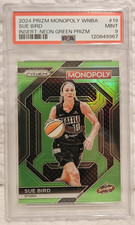 Sue Bird- 2024 Prizm Monopoly WNBA Insert Neon Green Card # 19- PSA 9......../10