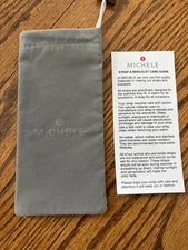 MICHELE Grey JEWELRY BAG w/ Pull String TRAVEL POUCH For Watch BRAND NEW