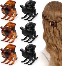 6 pack hair claw clips 1.3 inch jaw thick medium hair acrylic resin alloy