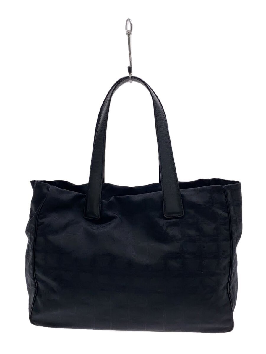 CHANEL nylon tote MM travel line black BLK new