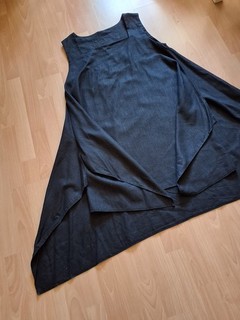 IGOR (DOBRANIC) Kleid Tunika Leinenkleid tiefschwarz NEU