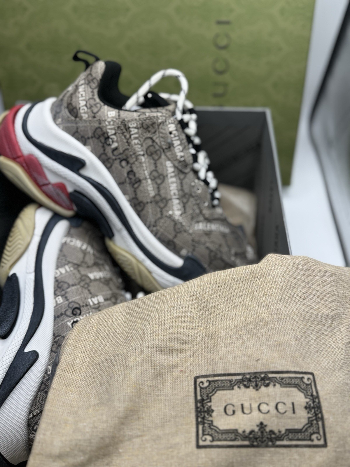 Gucci x Balenciaga The Hacker Project Triple S Size 9 Women’s Sneakers 681066