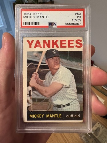 1964 Topps - Mickey Mantle  Baseball Card #50 PR, PSA graded
