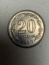 1960 Argentina 20 centavos coin