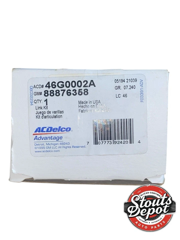 Kit de ligação de barra oscilante ACDelco Advantage 46G0002A novo na caixa - Imagem 3 de 4