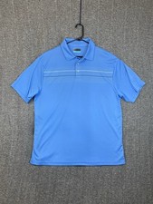 PGA Tour Polo Shirt Men  s XL Blue Golf Polo Classic Preppy Cooling