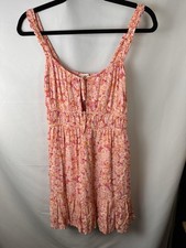 American Eagle Women’s Baby Doll Mini Summer Dress Orange Pink Size Medium