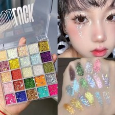 5-Color Chunky Glitter Face  Body Makeup Palette Holographic Festival Shine
