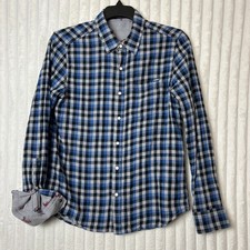 Chubbies Flip Reverse It reversible Snap Down plaid To Dinosaur Print shirt M