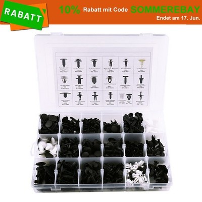 435x Befestigung Clips Auto Niete Clip Plastik Radkasten Befestigung BOX Set