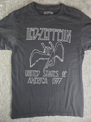 Led Zeppelin's Swan Song Icarus Logo T-Shirt Men's Small Distressed