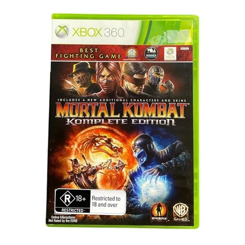 Mortal Kombat Komplete Edition Xbox 360 Game + Manual WB Games Fighting R18+