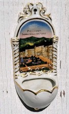 PIESTANY ~ THERMIA HOTELS ~ IRMA KUPELE ~ WALL POCKET SOUVENIR ~ CERAMIC ~ OLD!!