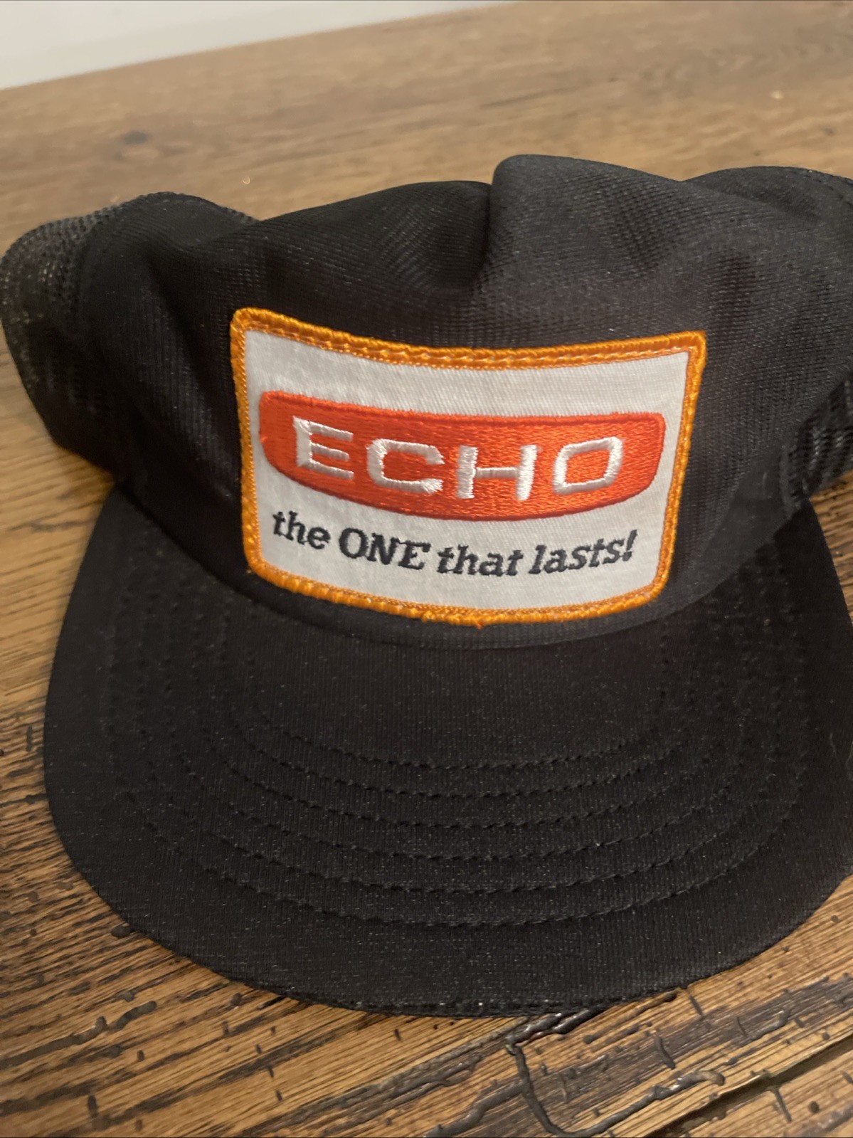 Vintage USA MADE Echo Chainsaw Patch Trucker Hat … - image 2