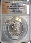 2014-P Kennedy Half Dollar Clad 50th Anniversary High Relief - ANACS SP69 - G6