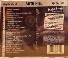1440 FAITH HILL   POCKET SONGS KARAOKE CDG  LOT MI
