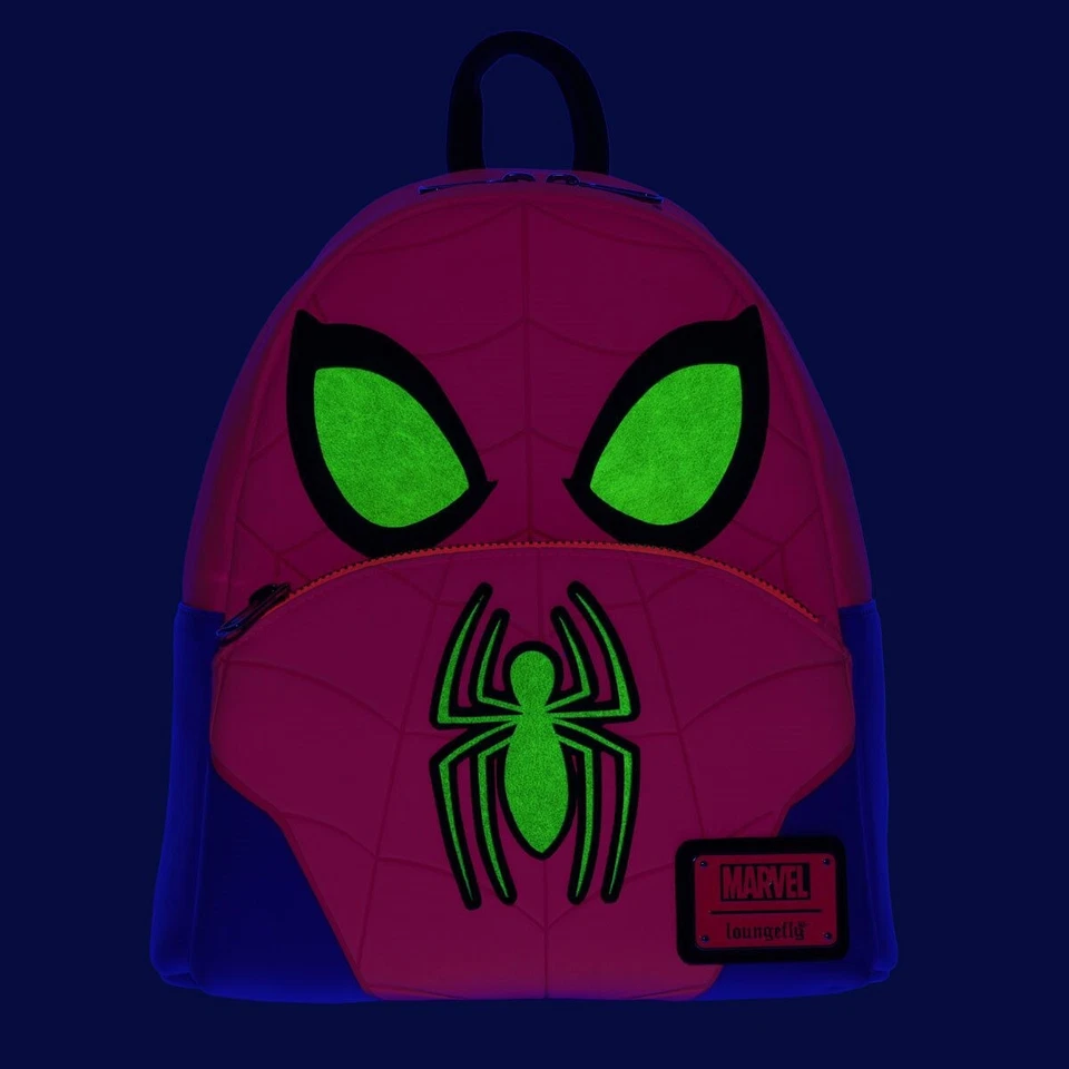 Mini mochila cosplay Marvel Spider-Man brilho no escuro - Imagem 2 de 4