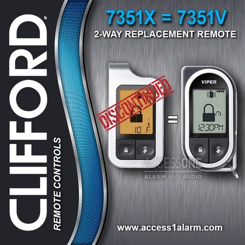 Clifford 7351X 2-Way LCD Replacement Remote Control Transmitter By Viper 7351V - 第 1/7 張圖片