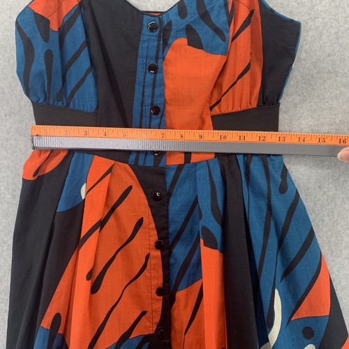 Anthropologie Maeve Sun Dress Womens 2 Abstract Print Fragmented Pipeline EUC - Picture 9 of 14