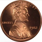 1982 P Lincoln Cent Copper Small Date (UNCIRCULATED)