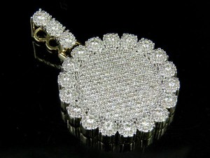 1-50Ct-Round-Cut-Diamond-Cluster-Medallion-Pendant-Charm-14K-Yellow-Gold-Finish