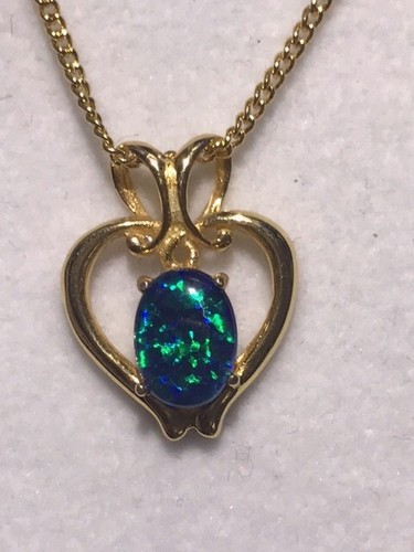 Australian Opal Natural Black Triplet Opal Pendant Lightning Ridge NSW