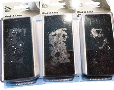 12 Sets Heavy Duty Hook & Loop Adhesive Strips: Sticky Back Fastener 2x4” Black