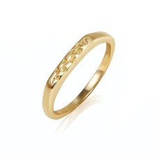 YeGieonr 925 Sterling Silver Rings for Women, 14K Gold Stackable Ring with En...