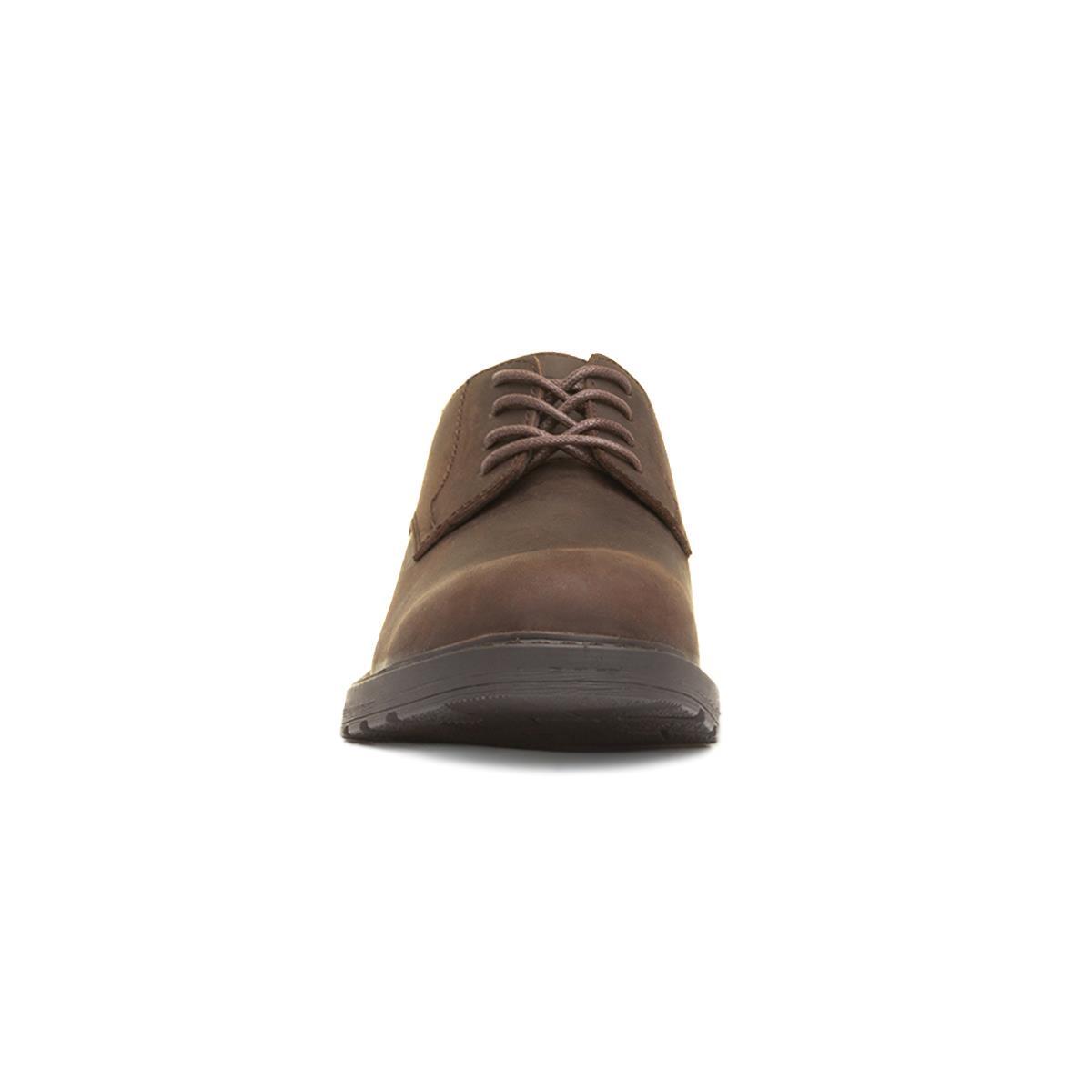 Hush Puppies Mens Shoes Brown Adults Lace Up Leather Smart Casual