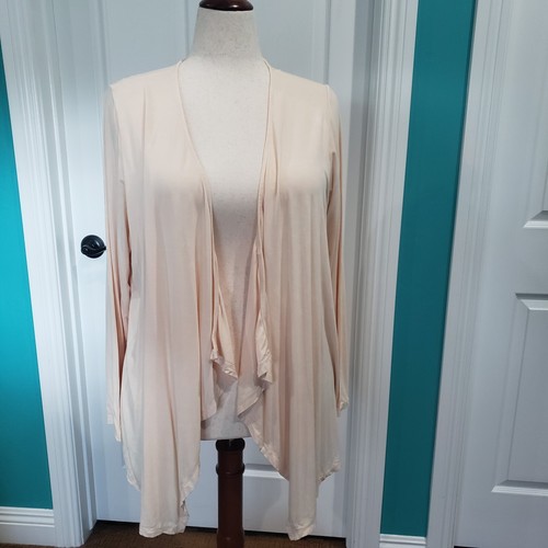 Torrid Sand Peach Long Sleeve Drape Front Open Cardigan Size 3 3X NWT Super Soft