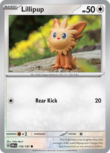 pokemon lillipup card Pokemon TCG Lillipup 170/197