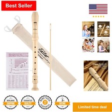 Durable Soprano Recorder - German Fingering C Key - Cleaning Kit Included