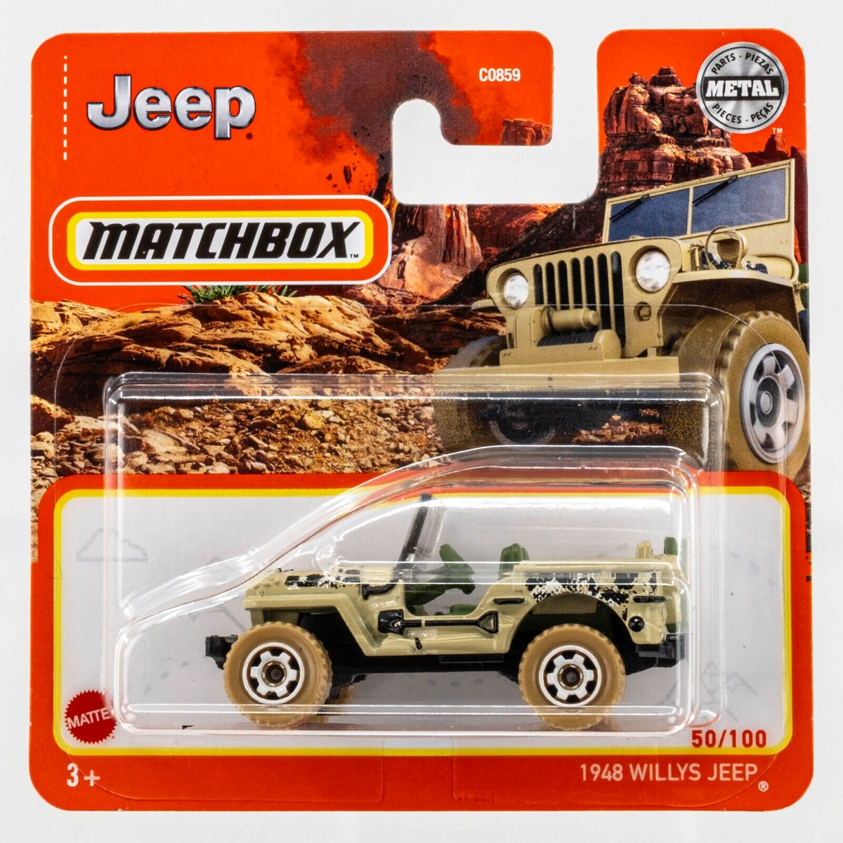 2022 Matchbox #50 1948 Willys Jeep® SAND CAMO | JUNGLE SAFARI X