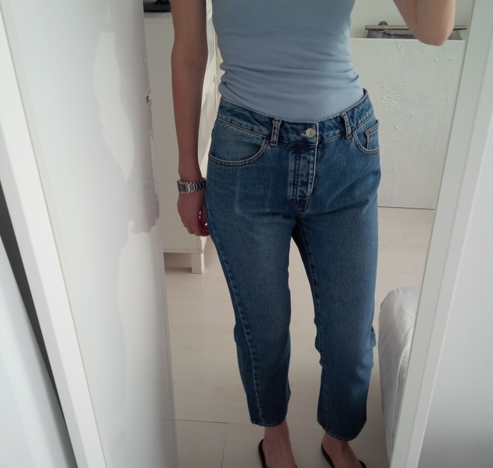Купить Topshop Moto mom jeans blue 
