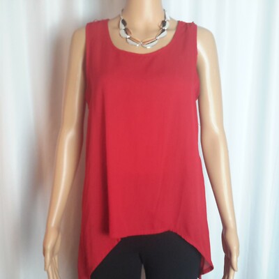 Romeo+ Juliet Couture Red Sleeveless Women's Blouse Size M - b(p
