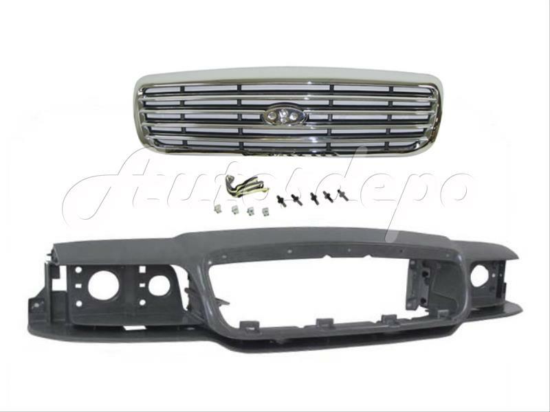 For 9811 FORD CROWN VICTORIA HEADER MOUNTING PANEL GRILLE CHR/BLK BAR