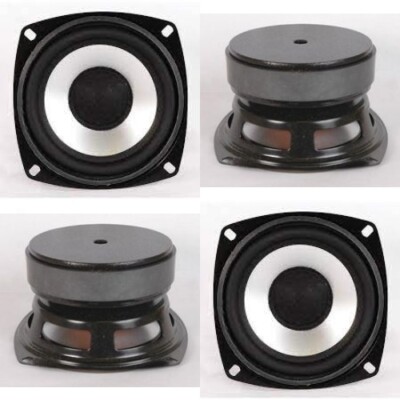 4'' Woofer Speakers 8ohm Pin cushion Monitor Replacement four inch Lot NEW 4pack