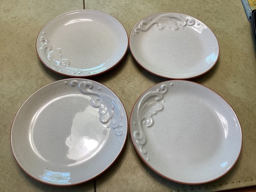7 Pfaltzgraff 'Weir In Your Kitchen' Bread Plates 6 1/2” Ginger Orange + Gold - Picture 6 of 6