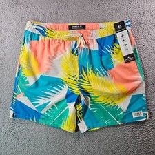 NWT O'Neill Board Shorts Swim Trunks Men XL No Liner Colorful Palm Leaf Print